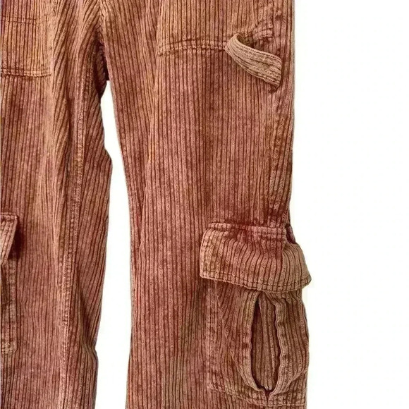 BDG Y2k Corduroy Cargo Pants Acid-Washed NWOT Size 4 Color Burnt Orange - Picture 5 of 9